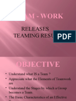Team - Work: Eleases Teaming Results