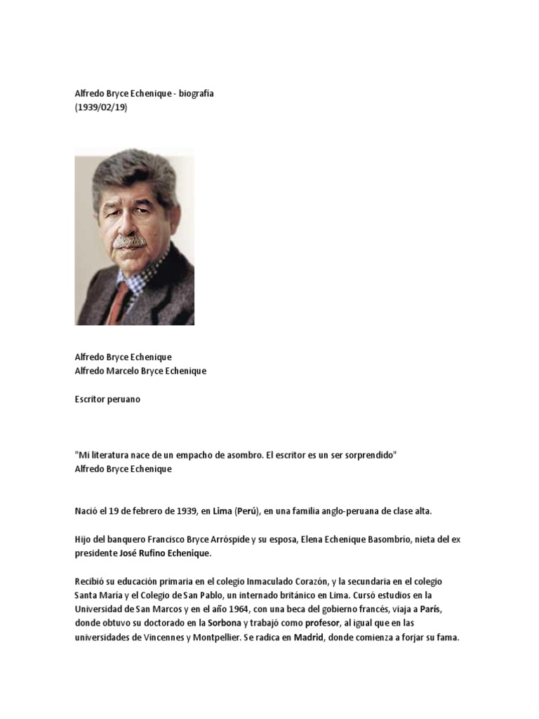 Alfredo Bryce Echenique PDF