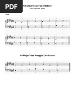 C# Major Triad Arpeggio-One Octave