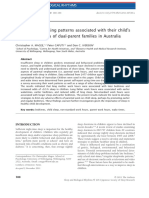 Are Parents Working Patterns Associated With Their Child's Sleep An Analysis of Dual Parents Families in Australia