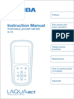 Instruction Manual: Portable Ph/Orp Meter D-72
