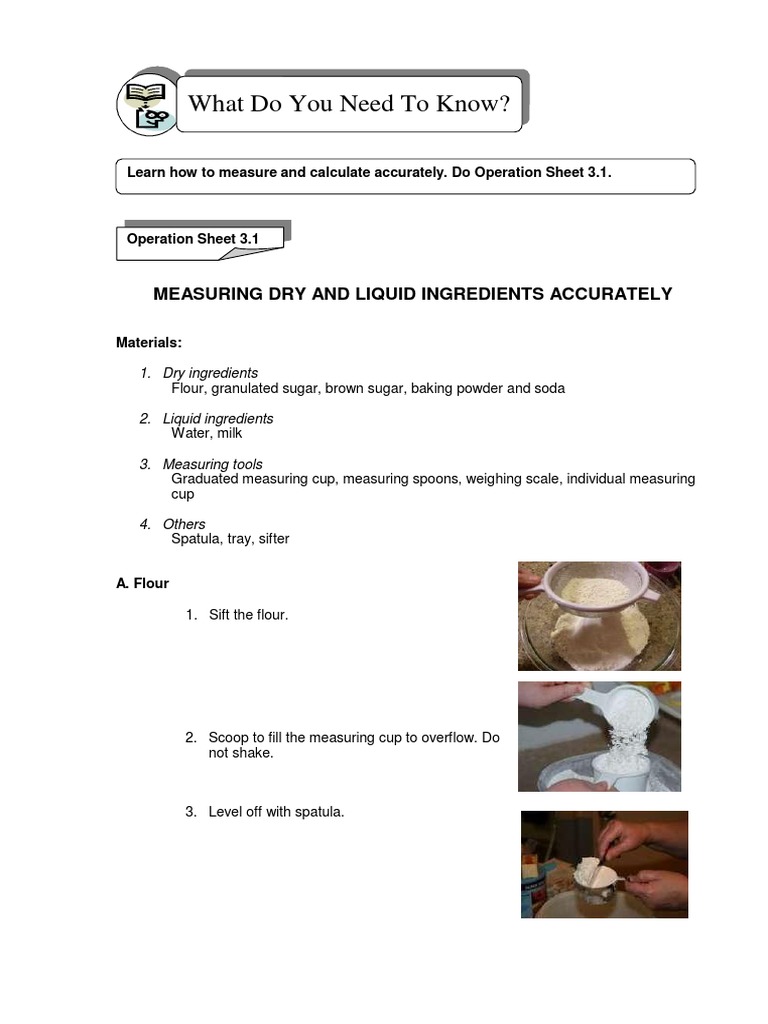 How to Measure Dry and Liquid Ingredients Accurately