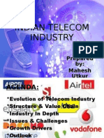 Indian Telecom Industry: Prepared By: Mahesh Utkur