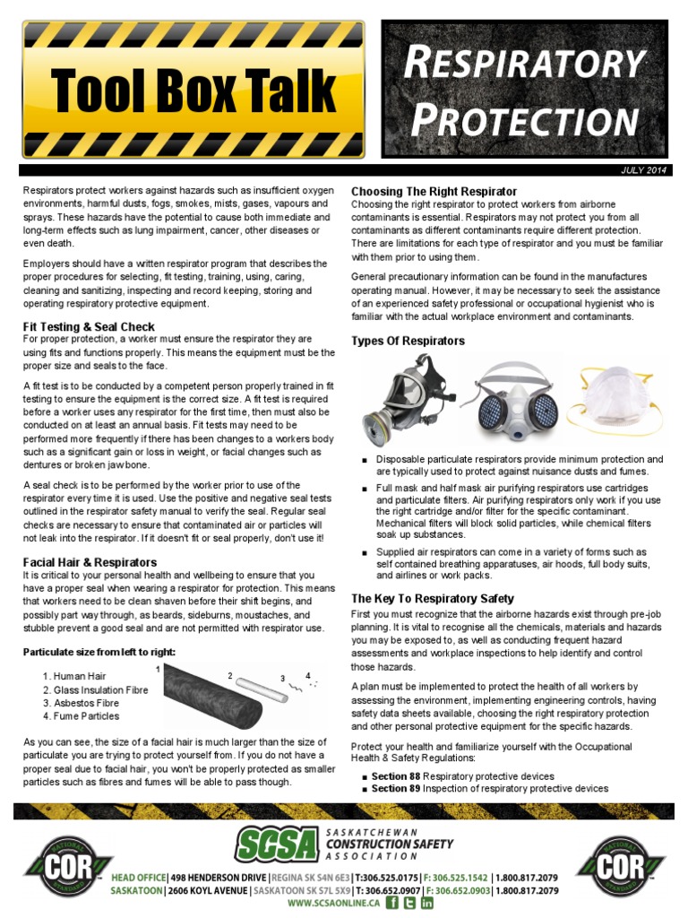 Respirator Safety Guidelines for Workers | PDF | Personal Protective ...