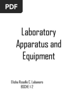 Laboratory Apparatus and Equipment: Elisha Roselle C. Labanero BSCHE 1-2