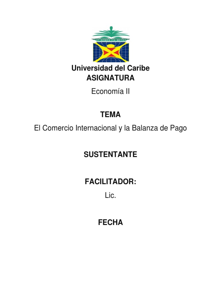 Comercio Internacional y Balanza de Pagos | PDF | Balance de pagos ...