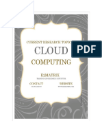 Current Research Topics in Cloud Computing Security2