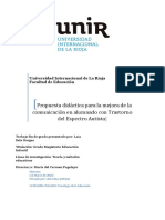 Propuiesta Didáctica para La Mejora de La Comunicación en El Alumnado Con Espectro Autista PDF