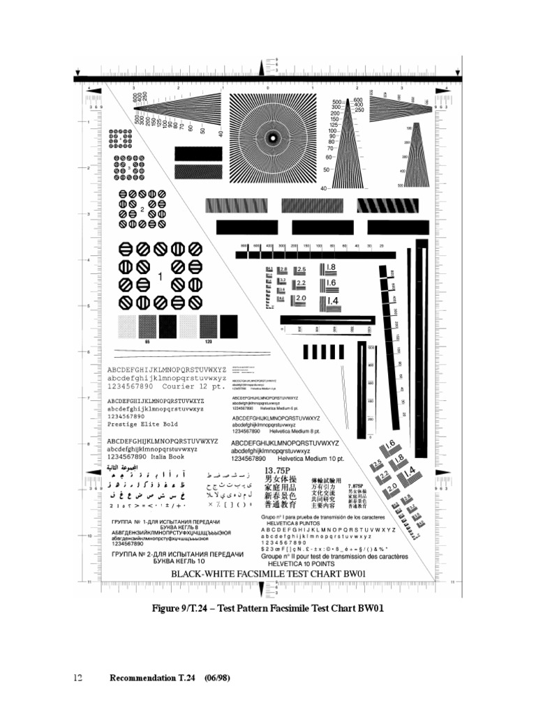 UCP Test Pattern for Facsimile | PDF | Teaching Methods & Materials