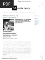 Ned Rossiter - Paranoia Is Real - Media Theory