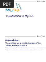 Intro A MySQL