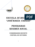 Programa Anual Escuela de Medicina (UCV) Jose Maria Vargas