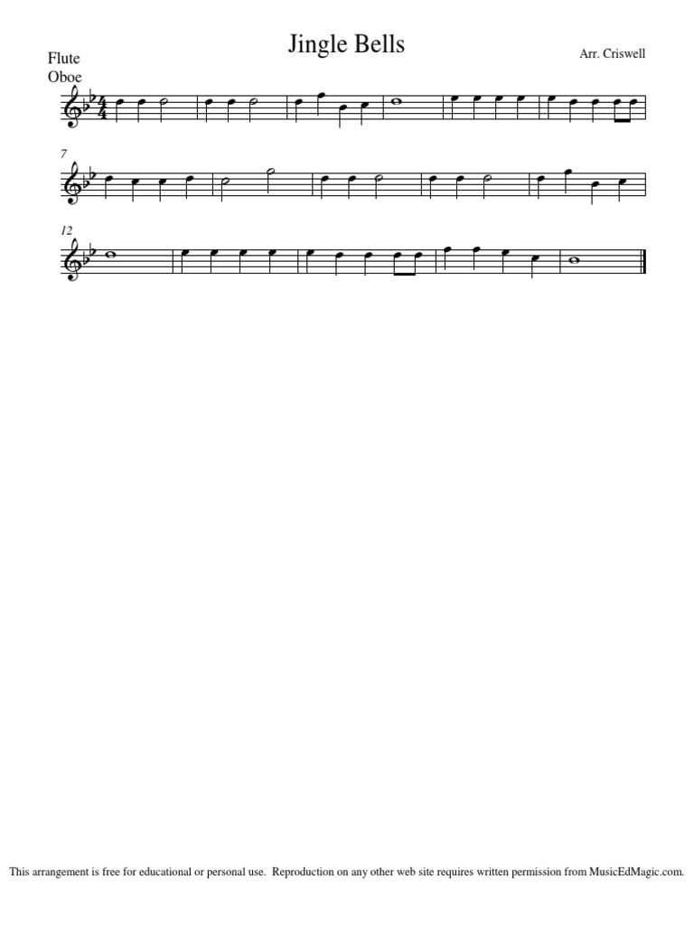 Jingle Bells Flute PDF PDF