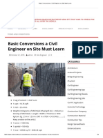 Basic Conversions A Civil Engineer On Site Must Learn