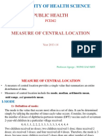 Measures of Central Location for Public Health Data