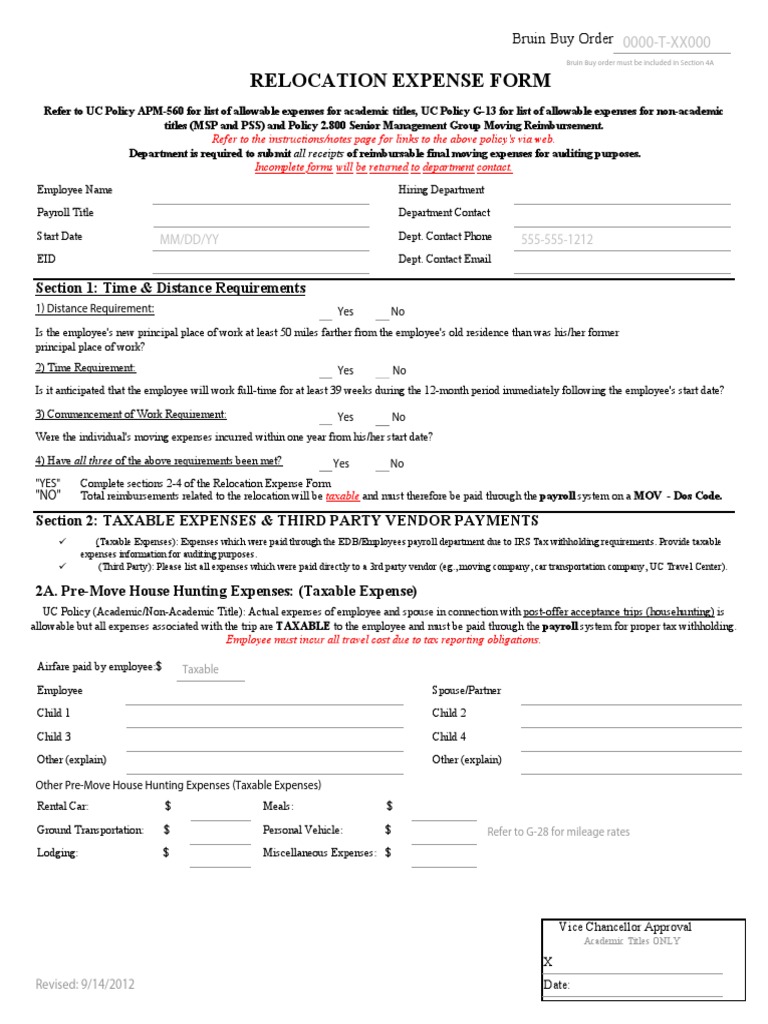 Policy Relocation Form | PDF | Social Security (United States) | Payroll