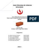 Cuadro comparativo de propiedades de ladrillos convencionales