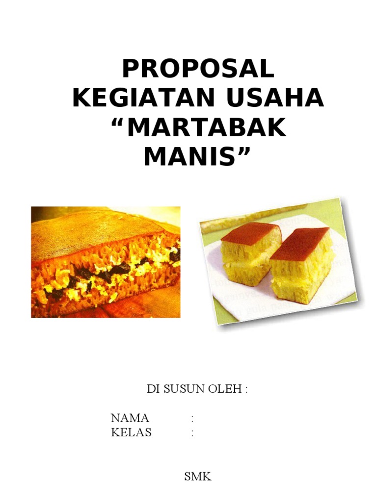 Proposal Membuat Usaha Kecil Martabak Manis