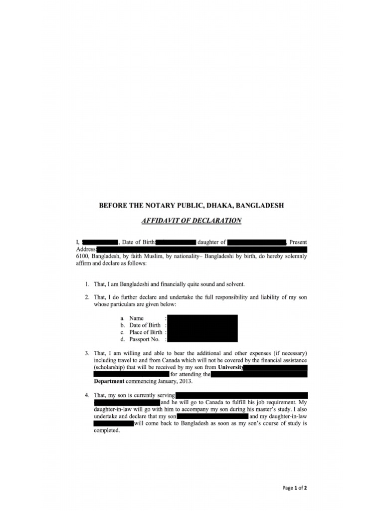 Spouse Visa Documents Format PDF | PDF