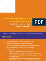 Artificial Intelligence and Human-Computer Interaction: FDM 20c Introduction To Digital Media