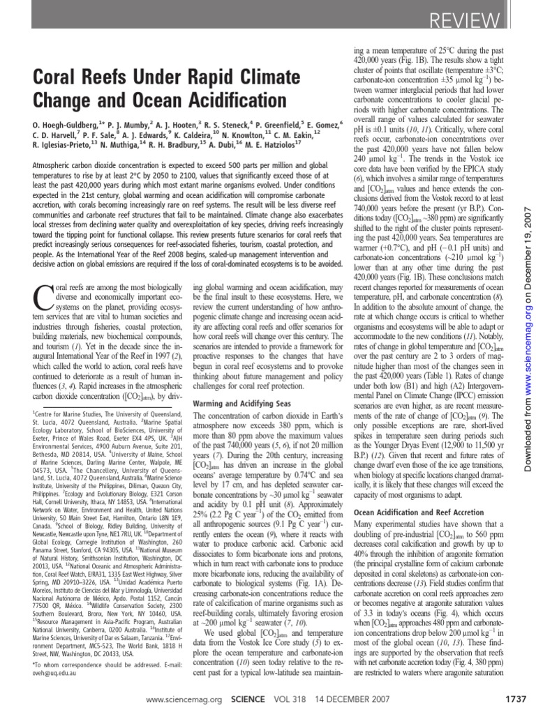 Coral Reefs | PDF | Coral Reef | Ocean Acidification