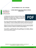 Avanza Debate Hacia Una Consulta Previa Legislativa