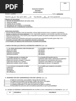 Prueba 8° Básico Biología II