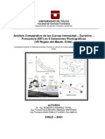 Análisis Compartativo de Las Curvas IDF