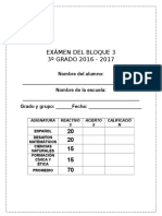 3er Grado - Bimestre 3 (2016-2017)