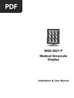 MGD 2621 P Medical Greyscale Display: Installation & User Manual