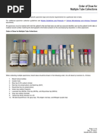 Tube Color and Order of Draw Guide | PDF