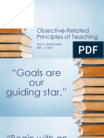 OBJECTIVE-RELATED PRINCIPLES OF TEACHING