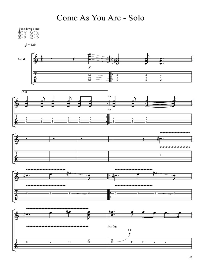 Come As You Are - Solo | PDF