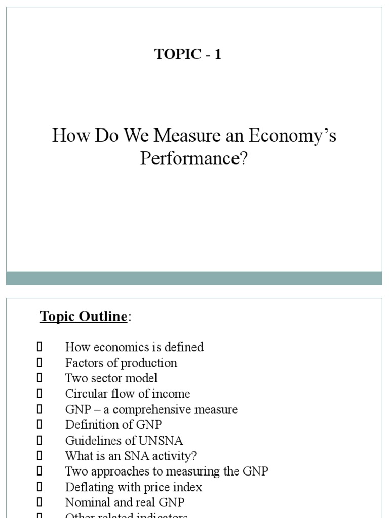 Measuring Economic Performance: GNP Insights | PDF