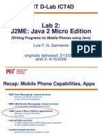 Mit D-Lab Ict4D: Lab 2: J2ME: Java 2 Micro Edition