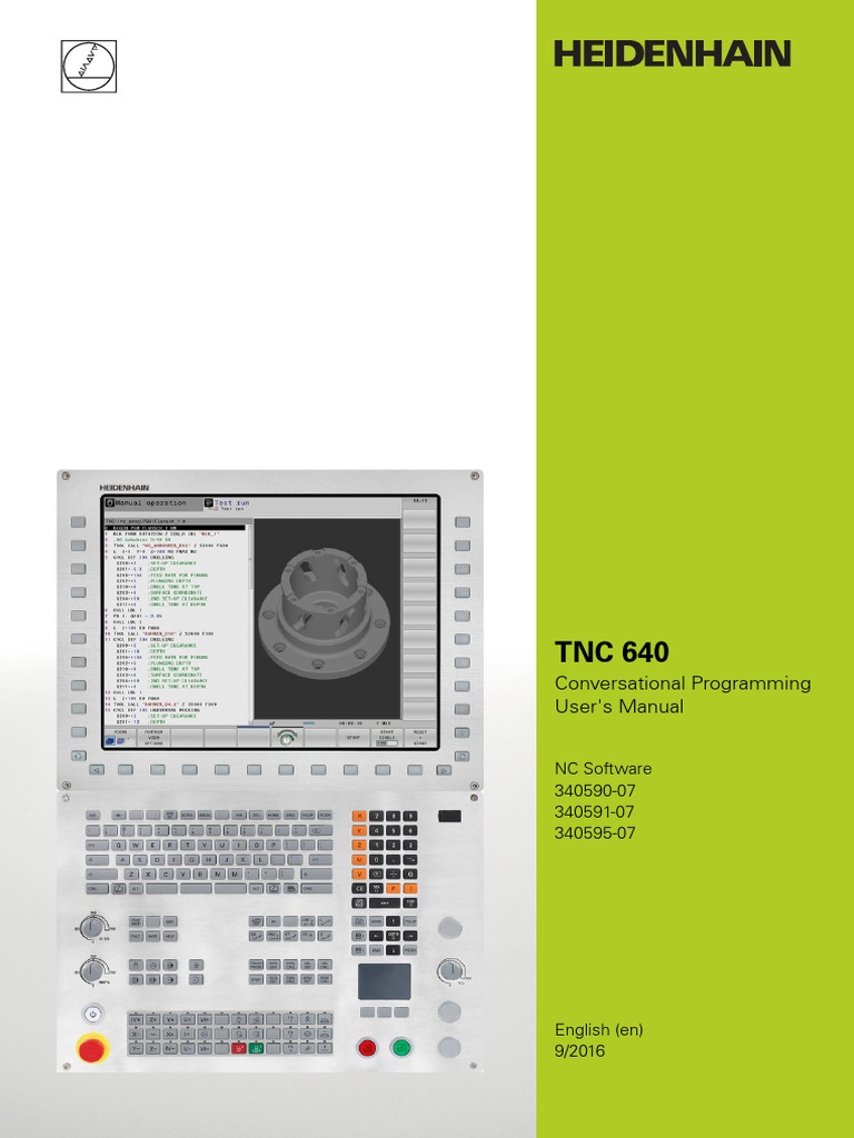 Conversational Programming User's Manual: NC Software 340590-07 340591 ...