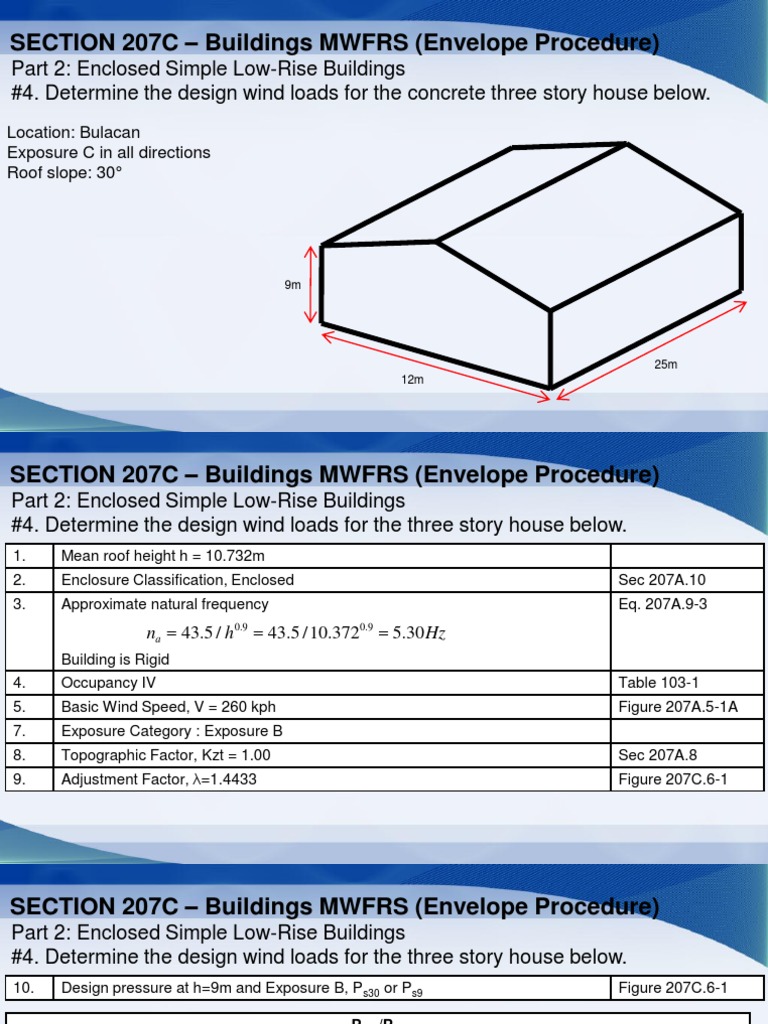 Design Wind Loads for Low-Rise Buildings | PDF | Applied And ...