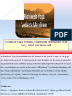 Rishikesh Yoga Vedanta Mandiram Harmonize Your Body, Mind and Inner Self
