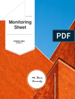 Monitoring Sheet: Ms. Ileona Fernandez