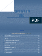 Operação segura de talhas e componentes mecânicos