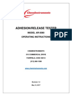 Adhesion/Release Tester: MODEL AR-2000 Operating Instructions