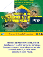 Modulo III - Quanto Custa Ser Filiado a Previdencia Social