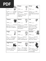 Zodiac Signs Vocabulary Esl Word Search Puzzle Worksheet For Kids | PDF ...