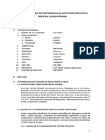 Esquema Del Plan de Contingencia de Institución Educativa Frente A Luvias Intensas