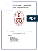 Informe 5 - Fisica III - Carga y Descarga de Un Condensador en Un Cirduito RC - Sec D