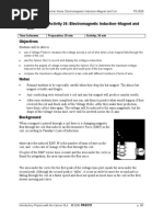 Teacher Notes - Activity 26: Electromagnetic Induction-Magnet and Coil