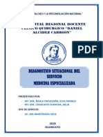 Diagnóstico Situacional Medicina Especializada 2018