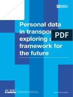 Personal Data in Transport: Exploring A Framework For The Future