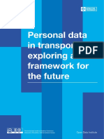 Personal data in transport: exploring a framework for the future