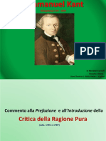 Immanuel Kant. Critica Della Ragione Pura: Analisi Della Prefazione 1781 e 1787 e Dell'introduzione.